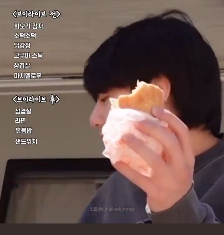 정국이 "요즘 식욕이 없다"라고 말할 날 먹은 것들 | 인스티즈