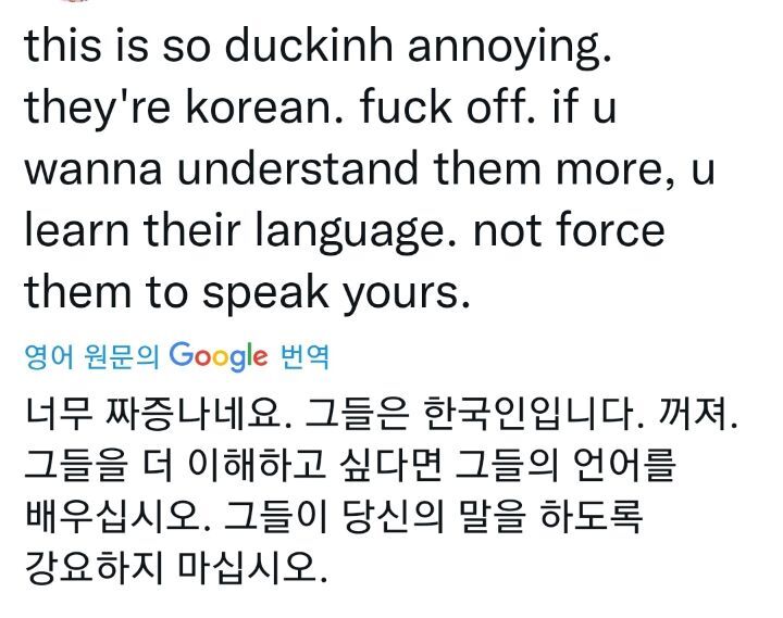 한 팬덤 내 외국 팬이 eng plz 하면 생기는 일 | 인스티즈