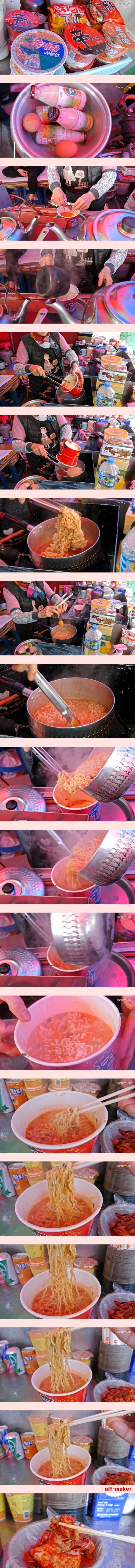 청량리시장에서 특이한 방식으로 끓여주는 라면 | 인스티즈