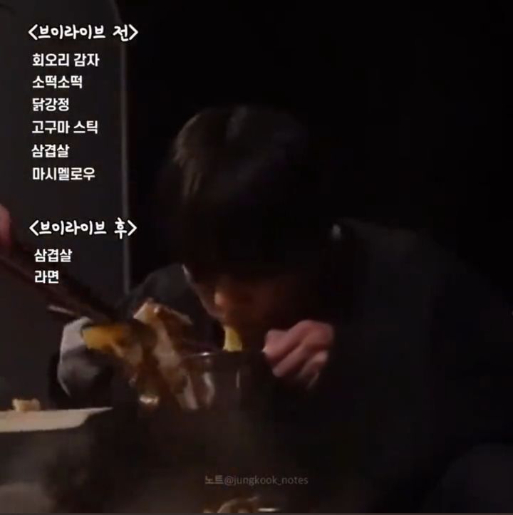 정국이 "요즘 식욕이 없다"라고 말할 날 먹은 것들 | 인스티즈