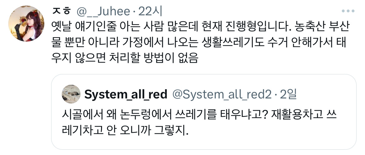 시골에선 왜 논두렁에서 쓰레기를 태우냐고? | 인스티즈