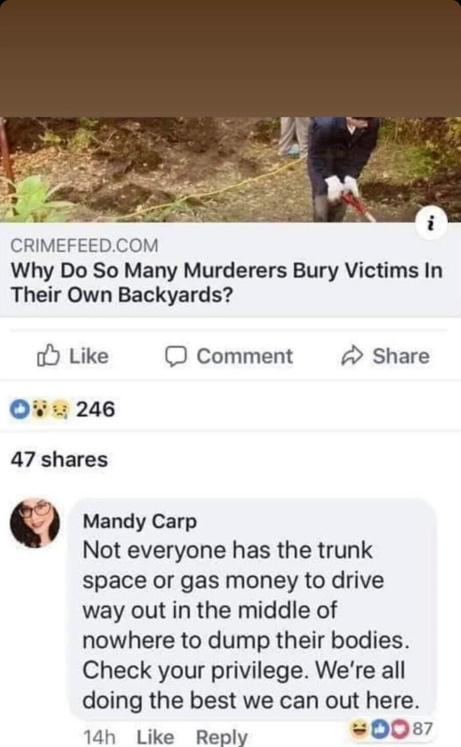 왜 그렇게 많은 살인자들이 희생자들을 자신의 뒷마당에 묻는가 | 인스티즈