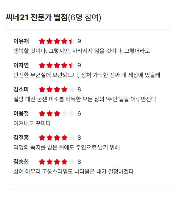 '우리들' 윤가은 감독 신작 세계의 주인 씨네21 평점 | 인스티즈