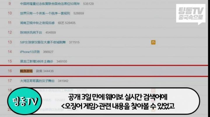 오징어게임 중국 근황 | 인스티즈