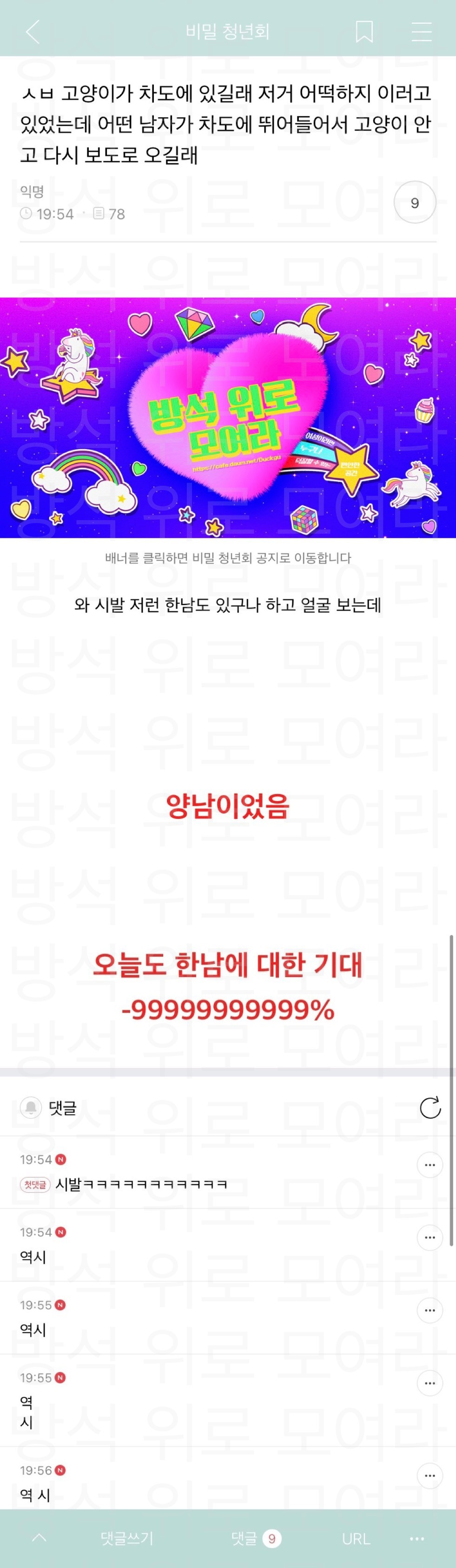 [방웃] 고양이가 차도에 있길래 저거 어떡하지 이러고 있었는데 어떤 남자가 차도에 뛰어들어서 고양이 안고 다시 보도로 오길래 | 인스티즈