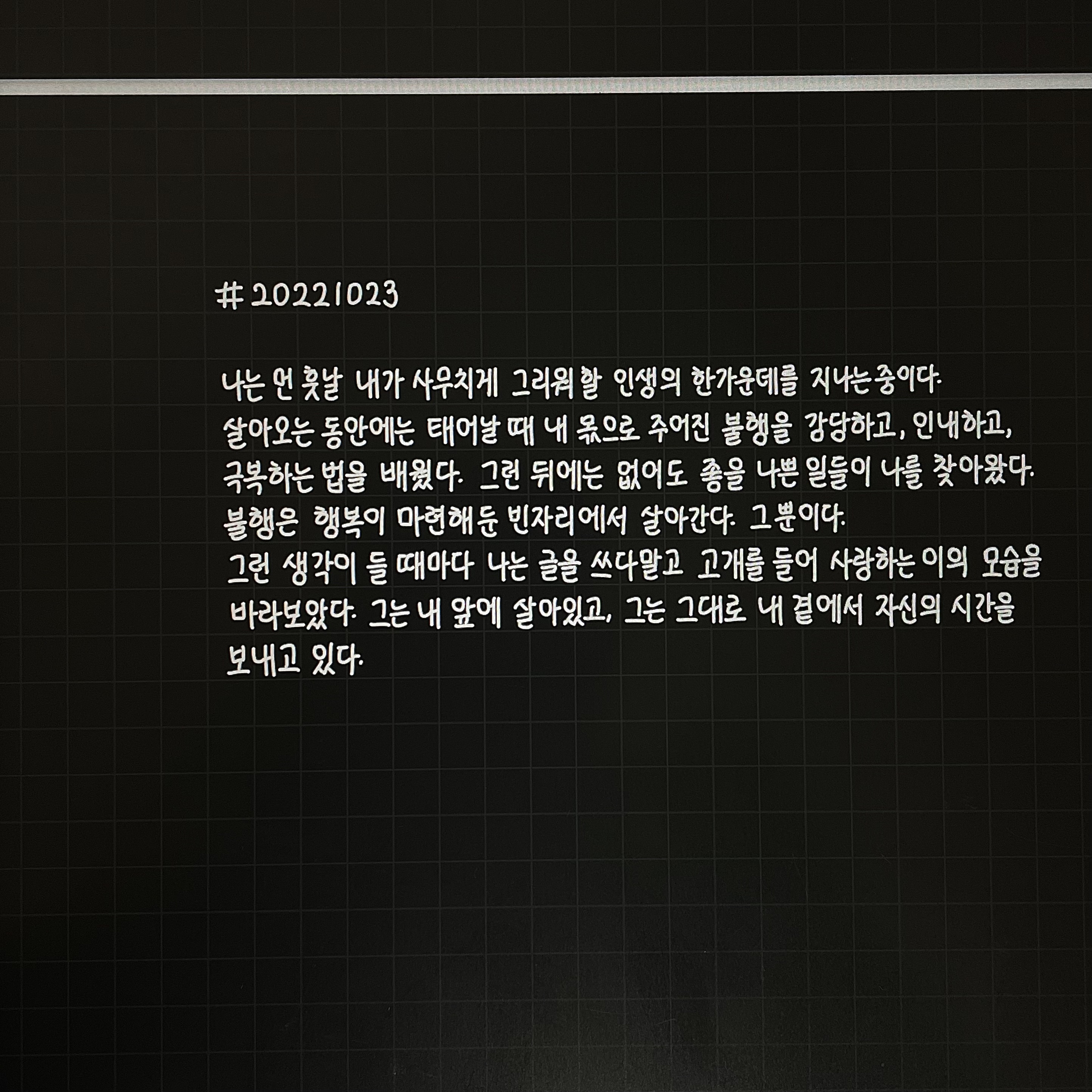 나는 먼 훗날 내가 사무치게 그리워 할 인생의 한가운데를 지나는 중이다 | 인스티즈