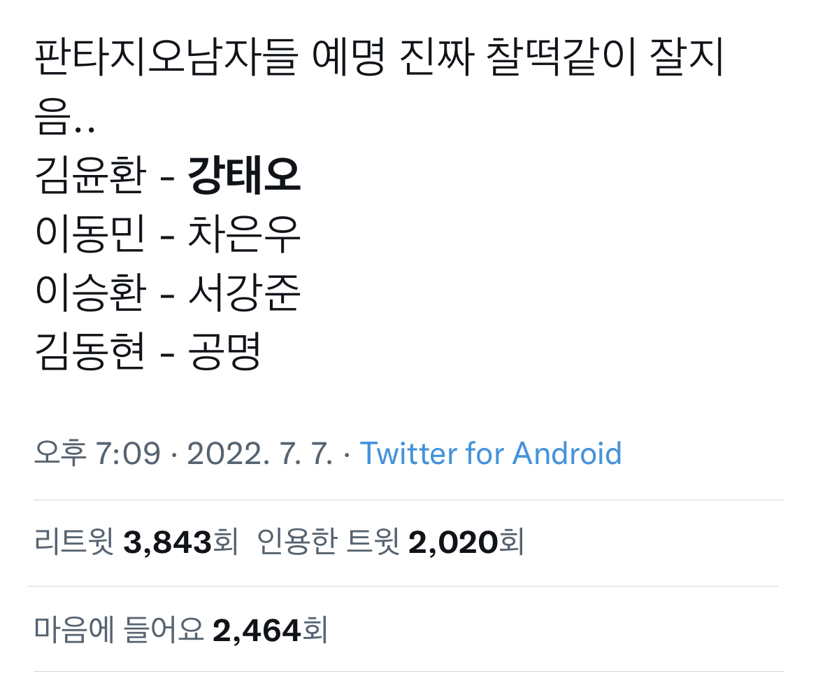 예명 하나는 잘 짓는다는 판타지오 | 인스티즈