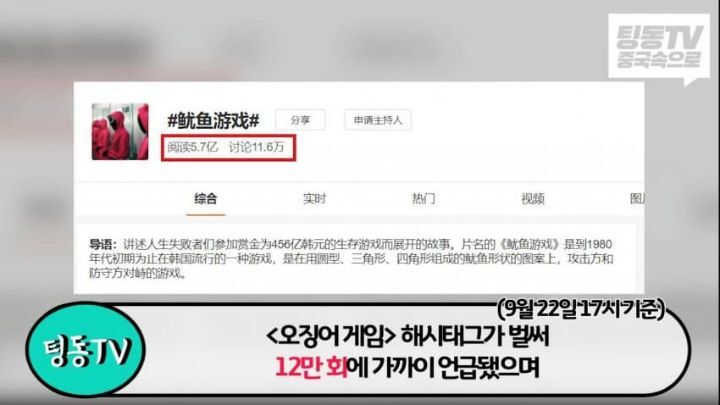 오징어게임 중국 근황 | 인스티즈