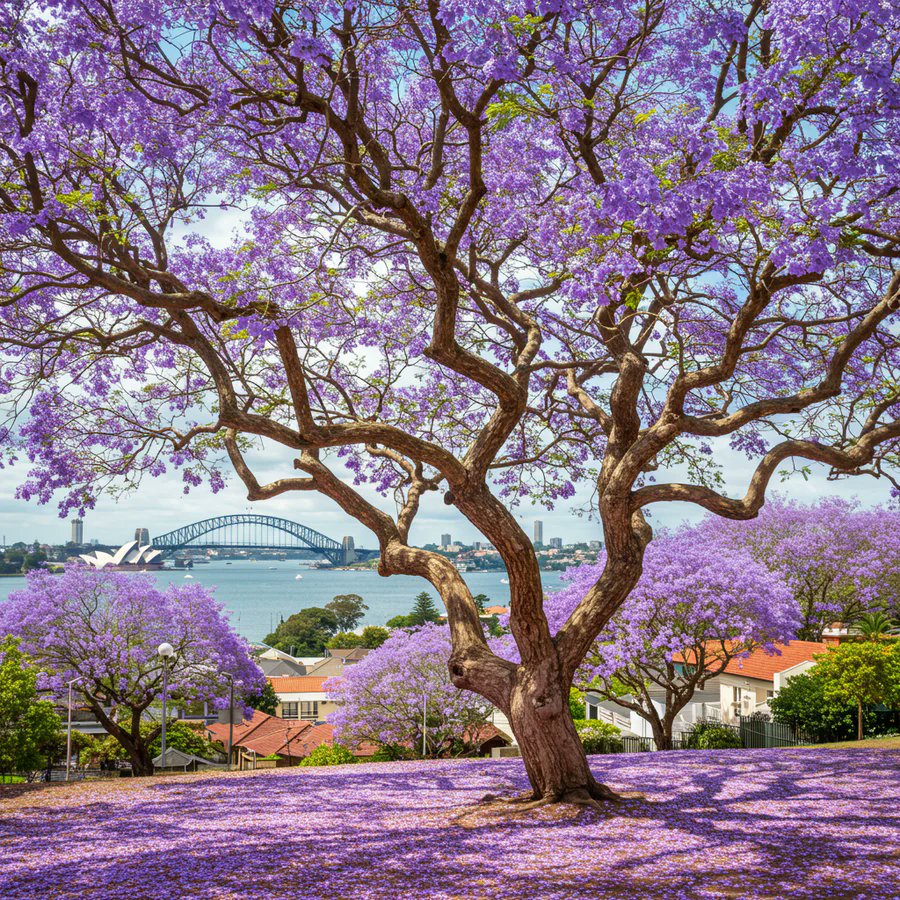 한국에선 생소한 보라색 가로수꽃 | 인스티즈