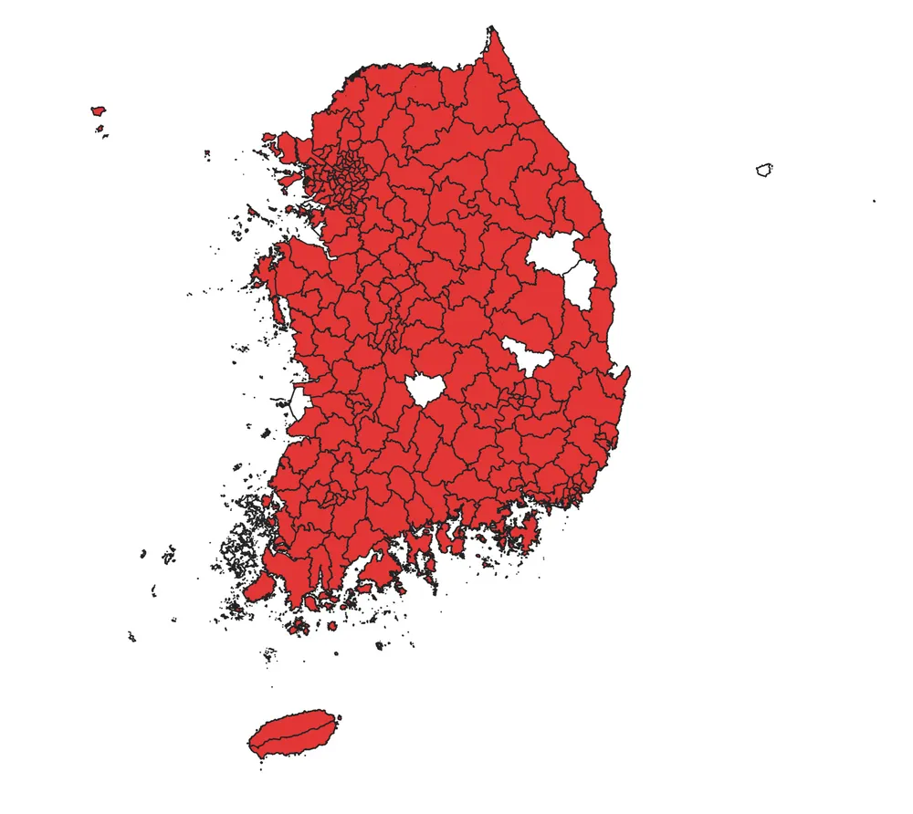 다이소가 없는 지역 지도 | 인스티즈