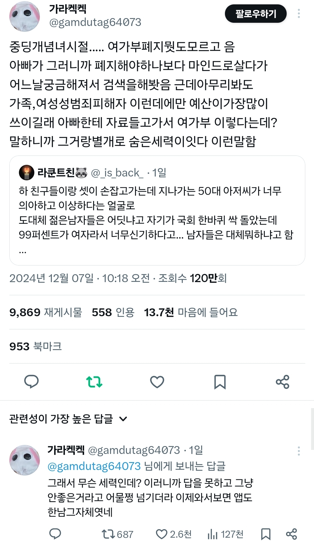 시위나온 기특한 딸들.twt | 인스티즈