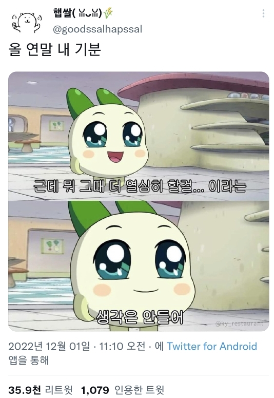 올 연말 내 기분.twt | 인스티즈