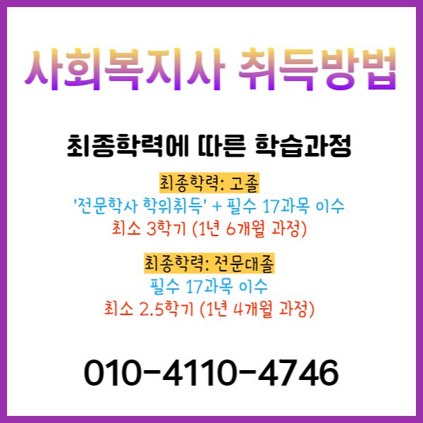 사회복지사 2급 자격증 취득방법