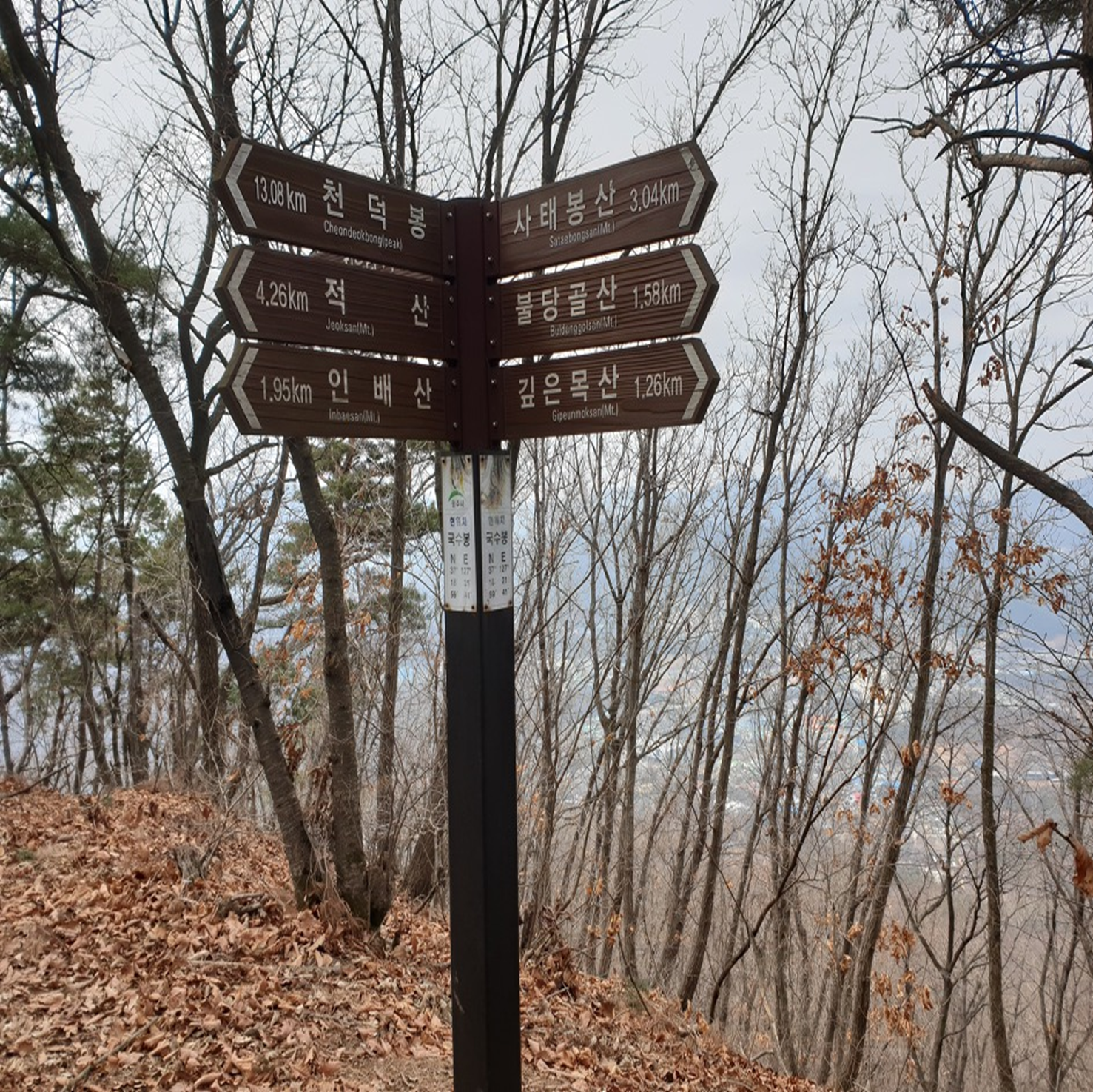 국수봉 정상 이미지