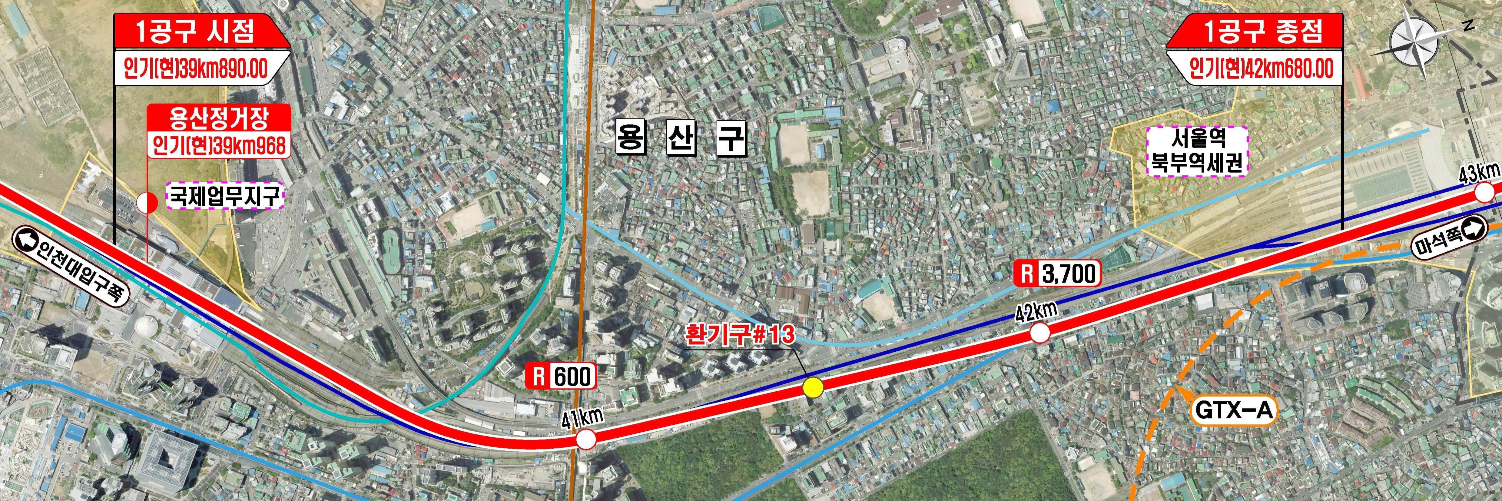 수도권 광역급행철도 GTX-B 재정사업 구간 (도심구간) 노선도 - ③ 도시/광역철도 - Rail+ 철도동호회