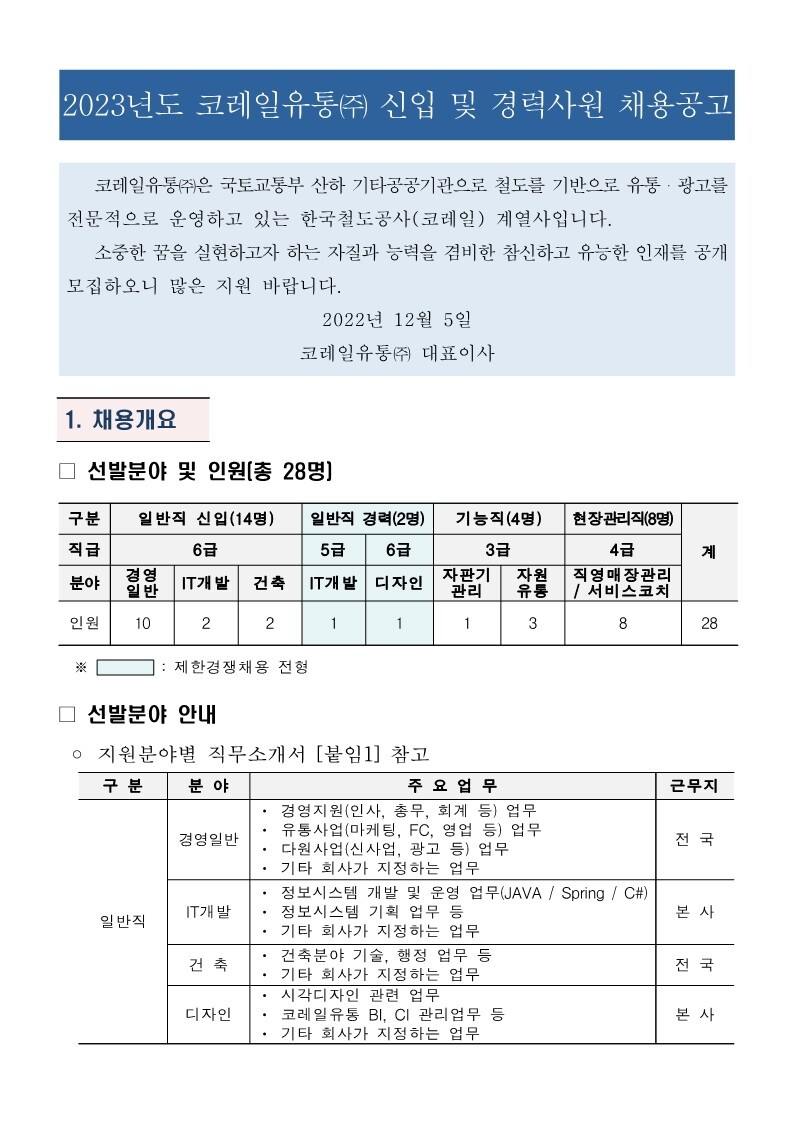 코레일유통 주식회사 이미지