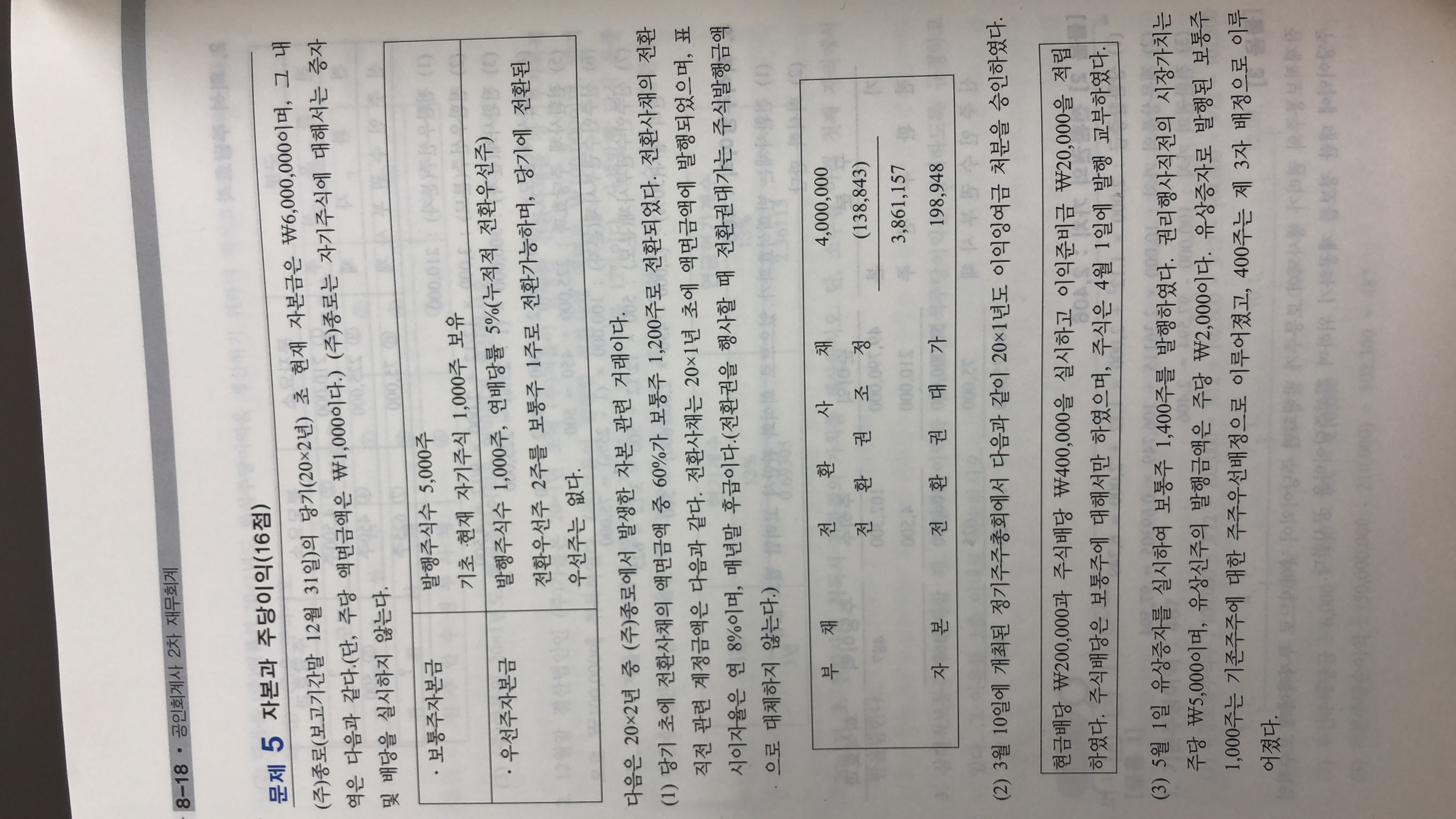 가중평균유통주식수 계산 질문 - [-──수험전반 Q & A°♡] - 회계동아리