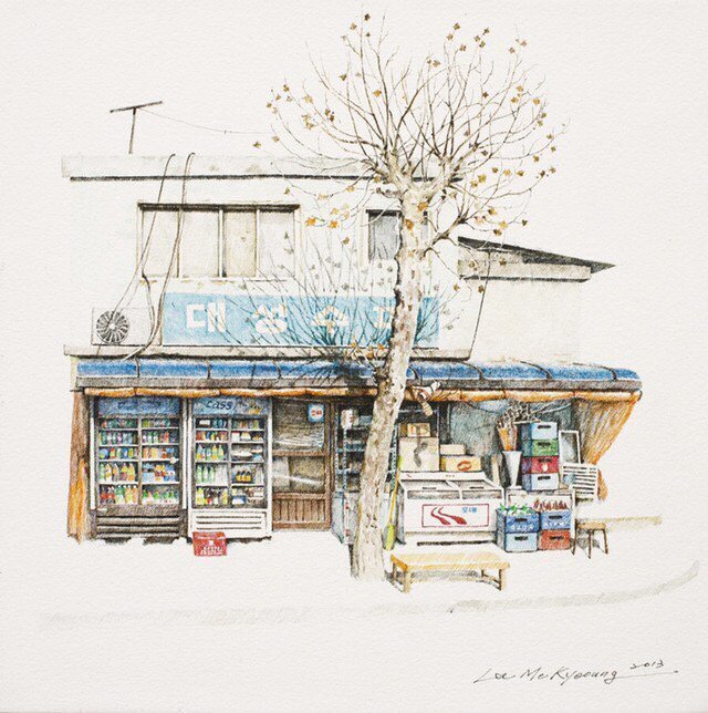 20년동안 전국의 구멍가게들을 그려왔던 작가 | 인스티즈