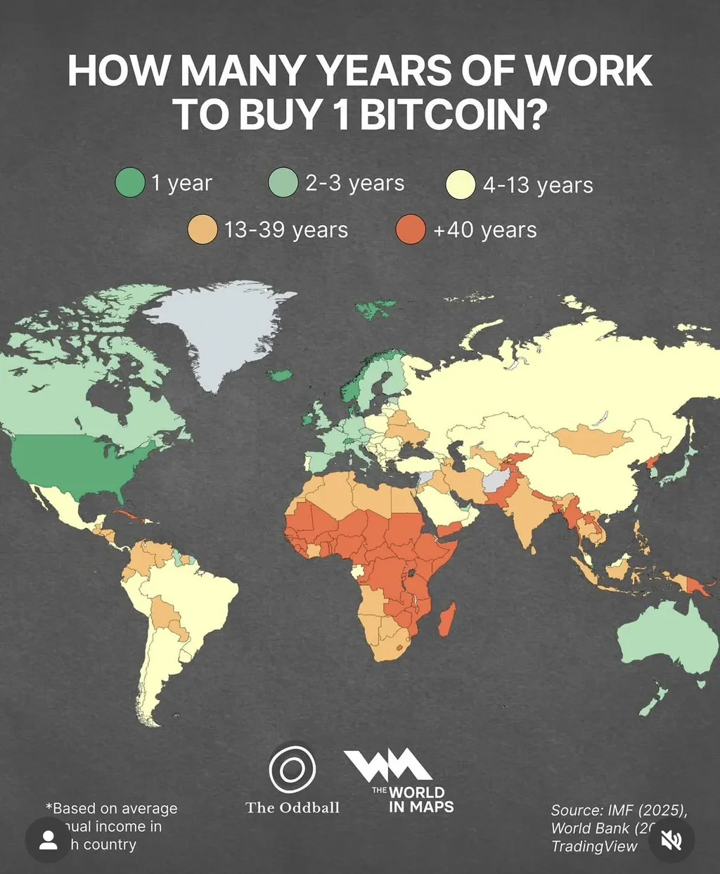나라별 1비트코인을 사기 위해 일해야 하는 기간 + 초등학생 다문화 비율 - 非스포츠 게시판 - I Love NBA