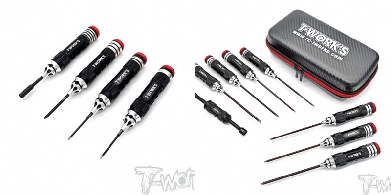 TT-080-MZ Mini-Z Tool Set ( 0.05/1.5mm Allen Wrench/3mm P.Screwdriver/  4.5mm Socket Driver each 1)