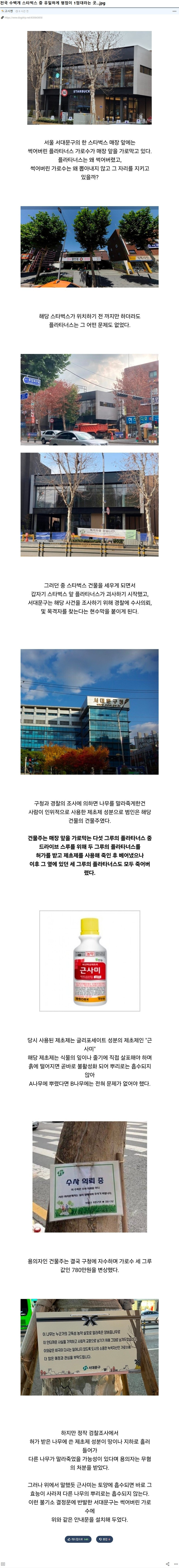 전국 수백개 스타벅스 중 유일하게 평점이 1점대라는 곳 | 인스티즈