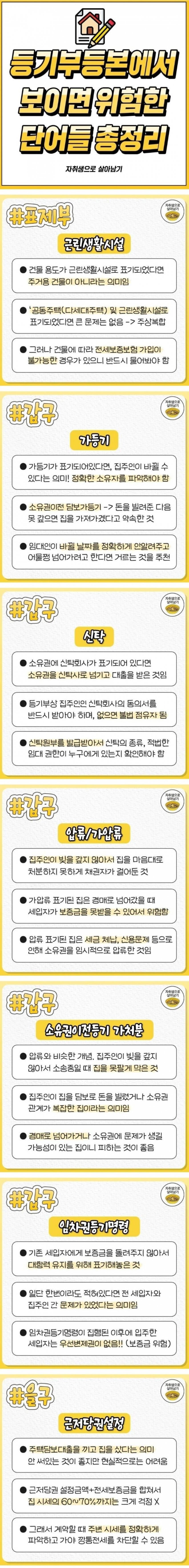 등기부등본에서 보이면 위험한 단어들 총정리 | 인스티즈