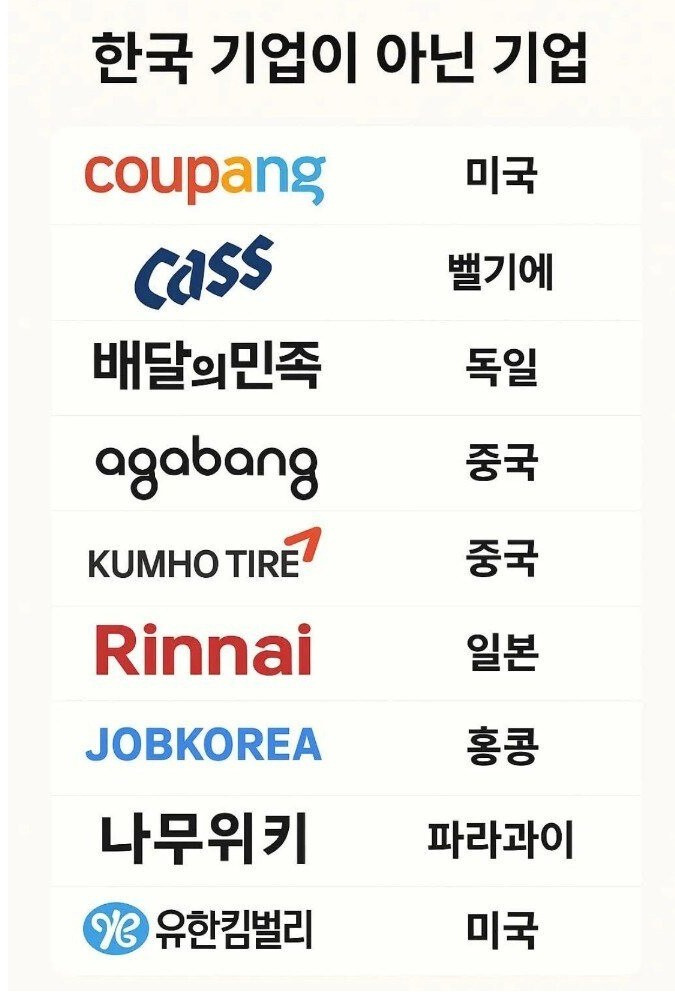 의외로 한국 기업이 아닌 기업 | 인스티즈