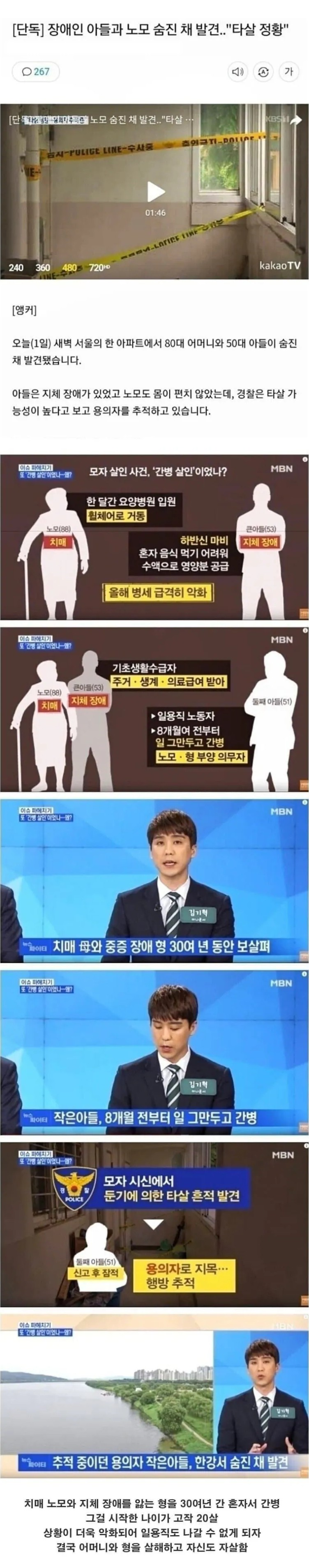 장애인 첫째형과 치매 어머니를 살해 한 둘째 | 인스티즈