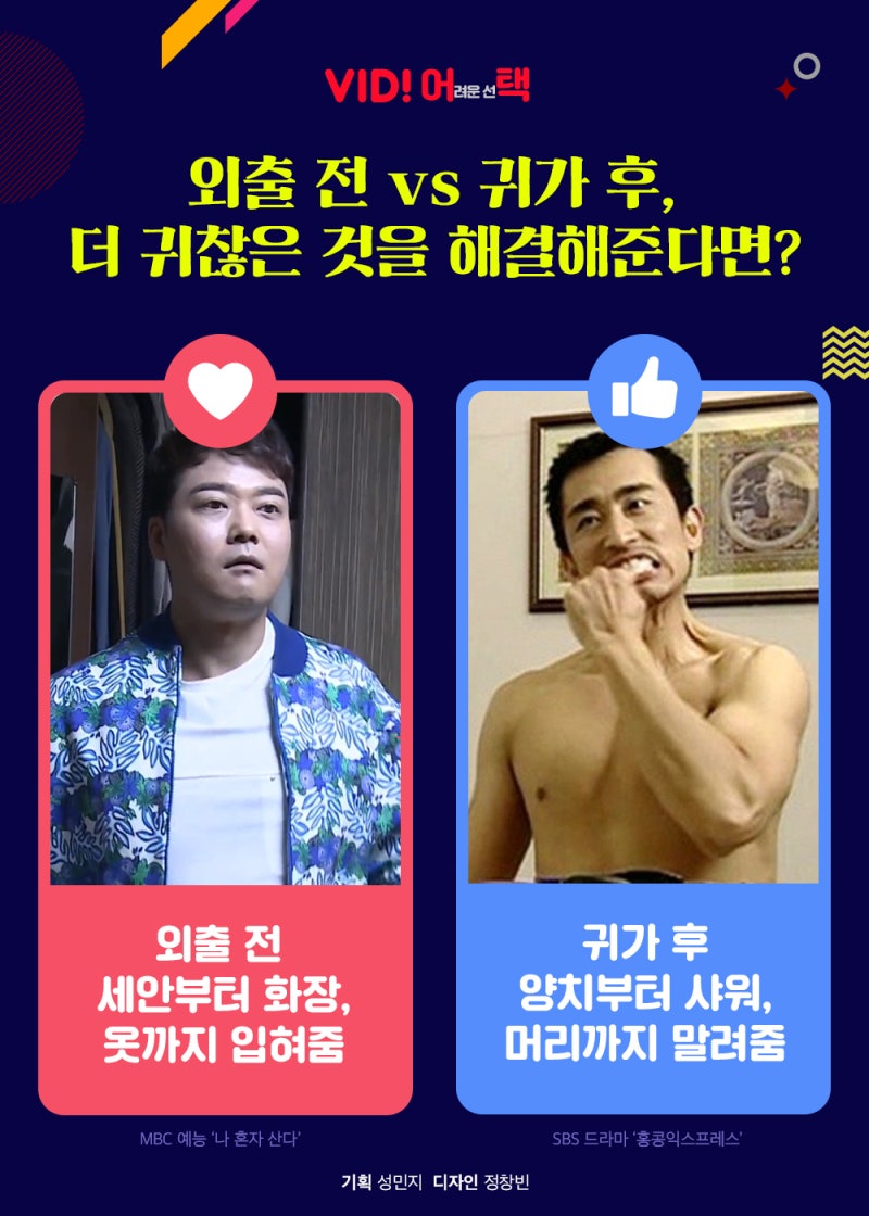 외출 전 vs 귀가 후 둘 중, 더 귀찮은 것을 해결해준다면?.jpg | 인스티즈