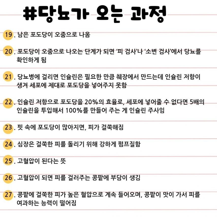 당뇨가 오는 충격적인 과정 | 인스티즈