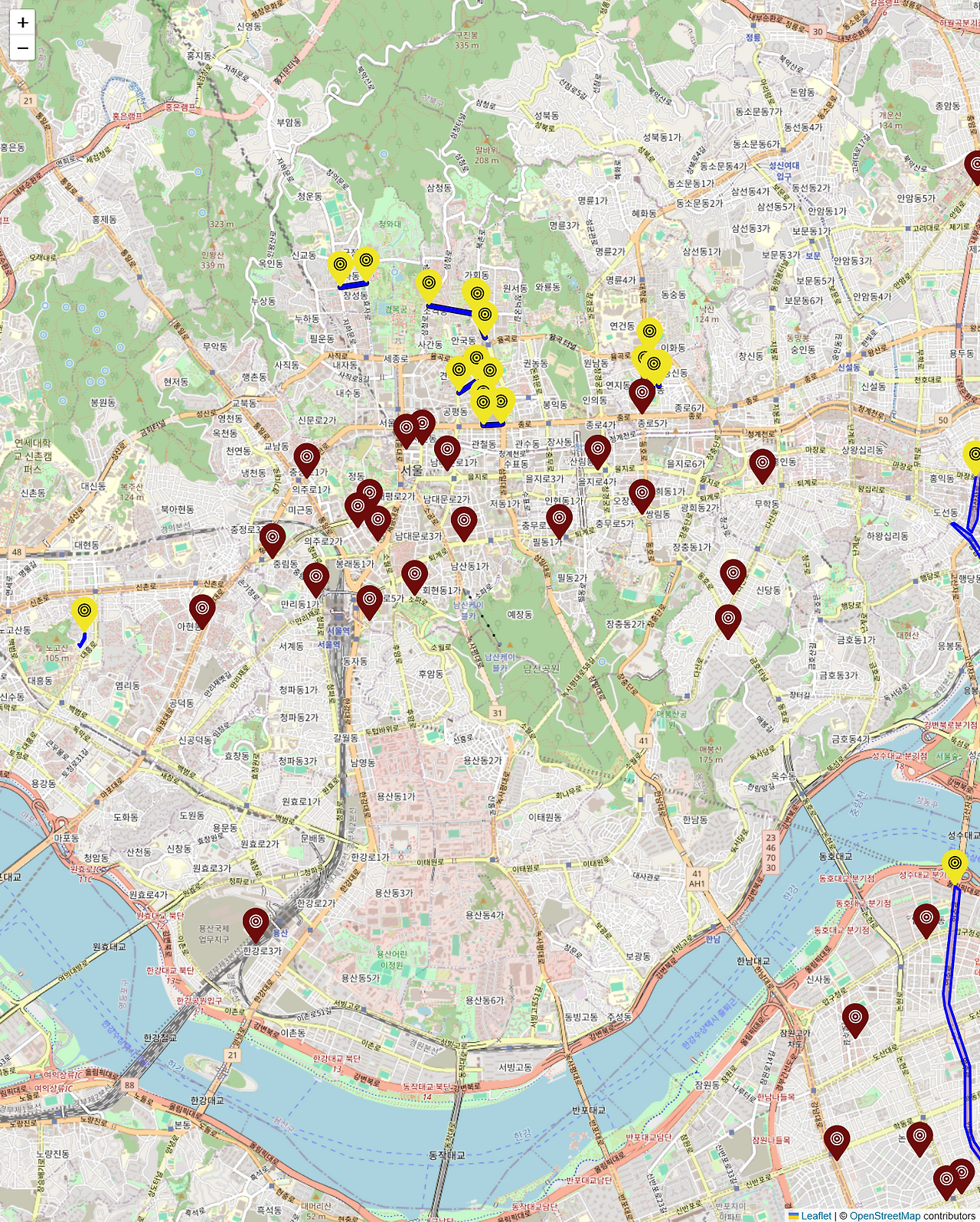 개인이 만들었다고 하는 싱크홀 지도 | 인스티즈