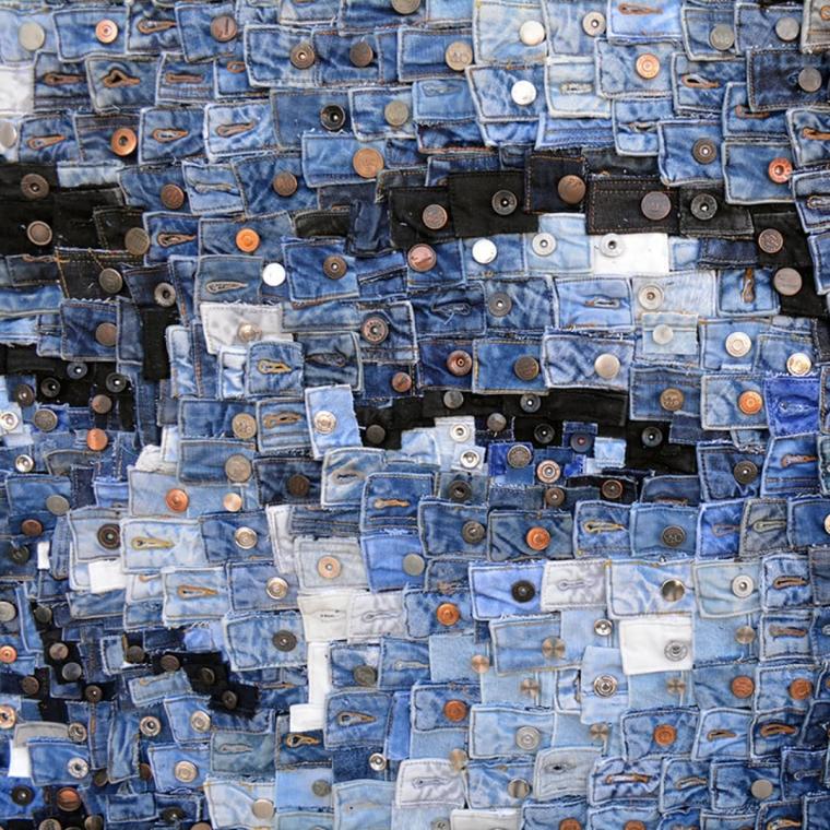 한유라 유튜브에 달린 정형돈 댓글버려진 청바지로 만든 사실적인 초상화 | 인스티즈