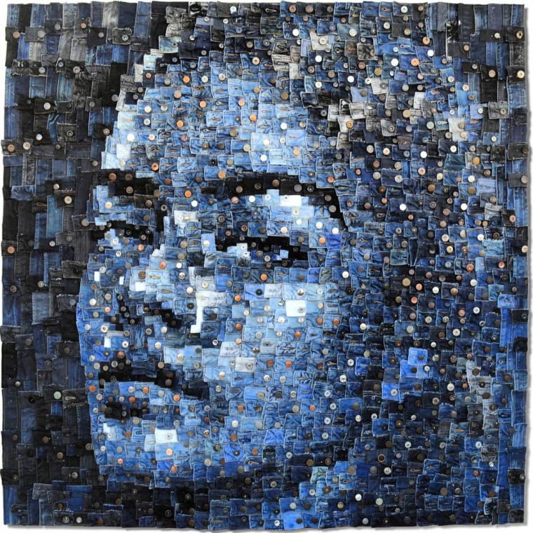 한유라 유튜브에 달린 정형돈 댓글버려진 청바지로 만든 사실적인 초상화 | 인스티즈