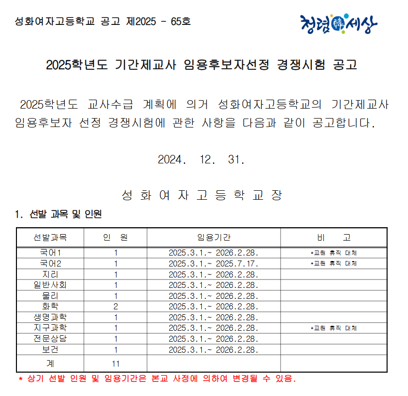 성화여자고등학교 이미지