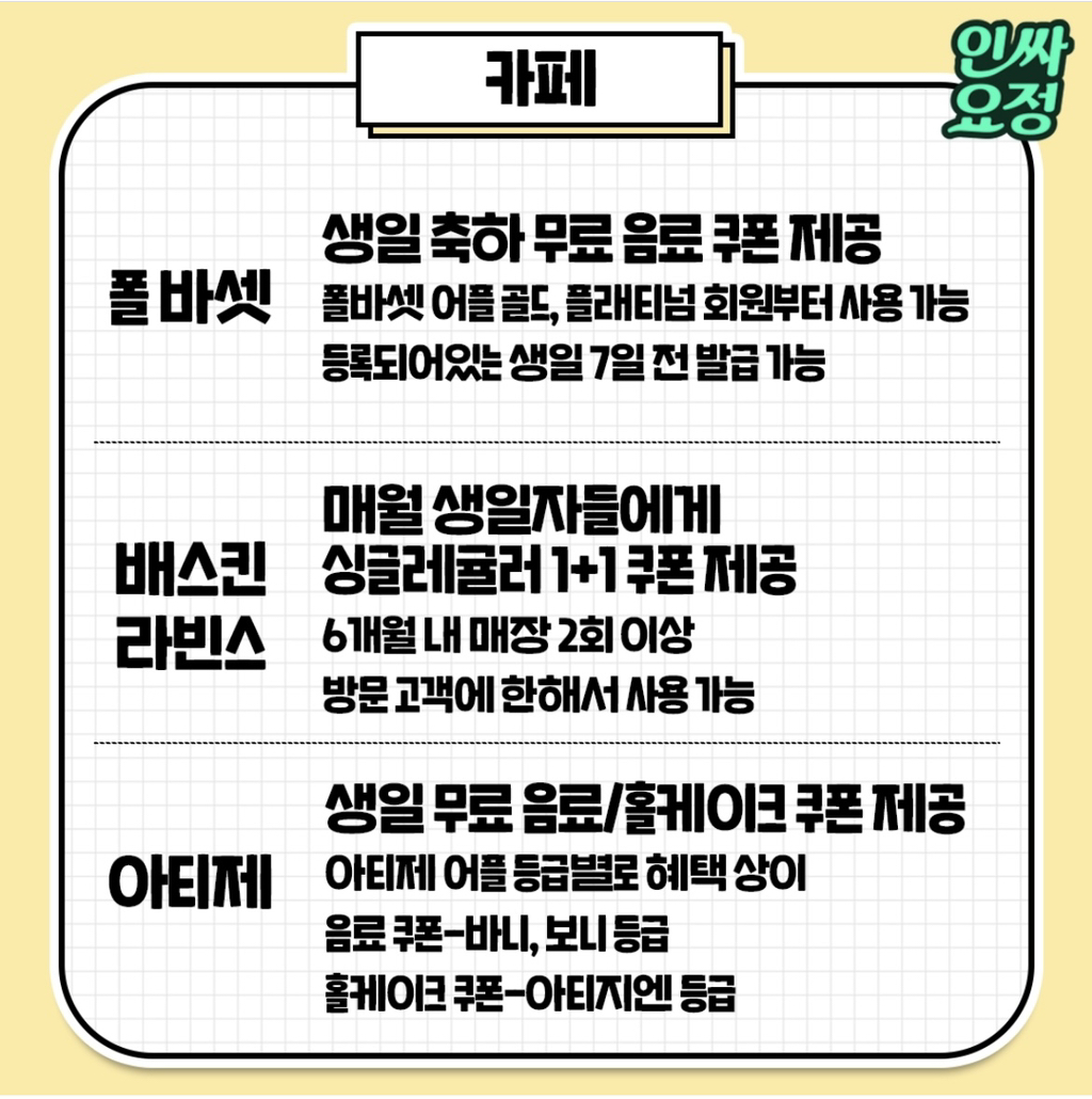 2024생일 혜택 총정리 | 인스티즈