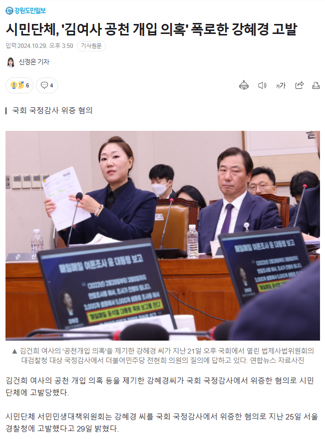 시민단체, ' 공천 개입 의혹' 폭로한 강혜경 고발 | 인스티즈