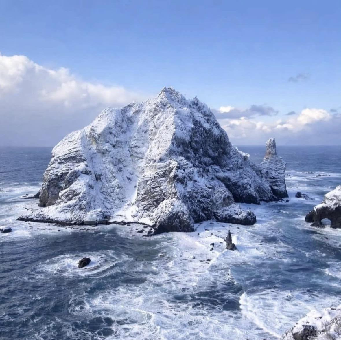 눈 내린 독도 사진 | 인스티즈