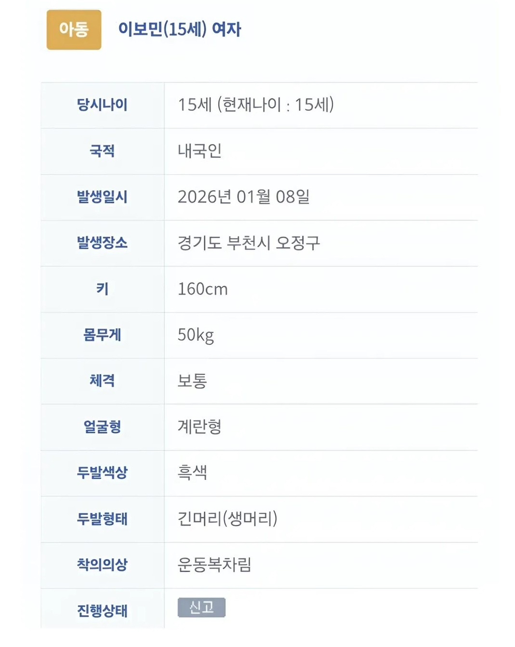 12일째 흔적없이 사라진 부천의 여중생.jpg | 인스티즈