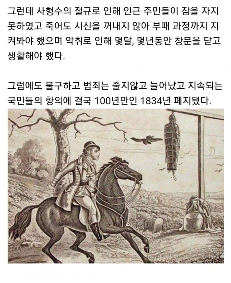 사형수를 공중에 매달아 방치해 죽이는 도구, 지빗팅 | 인스티즈