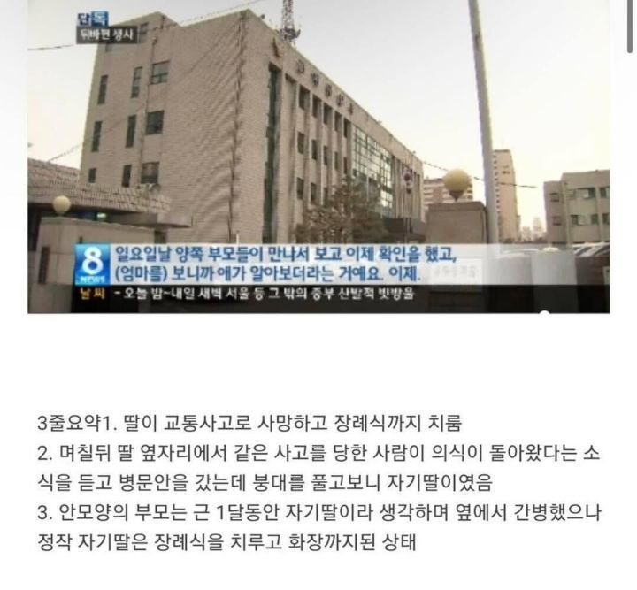 장례식에 사망신고까지 한 딸이 살아있다.jpg | 인스티즈