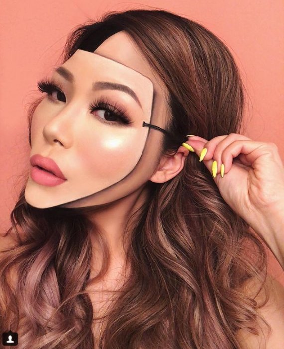 괴기스러운 착시 메이크업 | 인스티즈