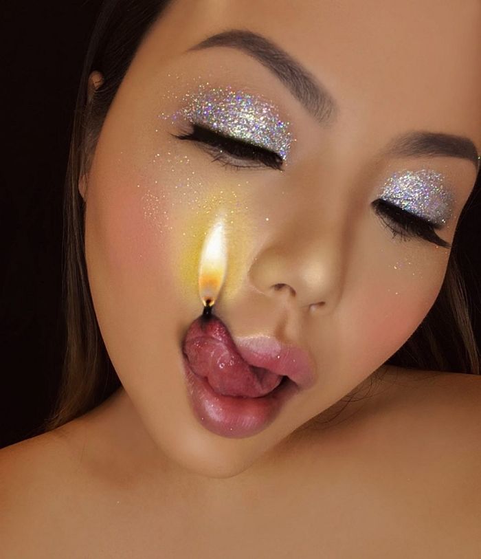 괴기스러운 착시 메이크업 | 인스티즈