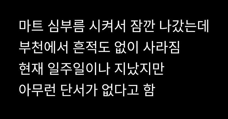 12일째 흔적없이 사라진 부천의 여중생.jpg | 인스티즈