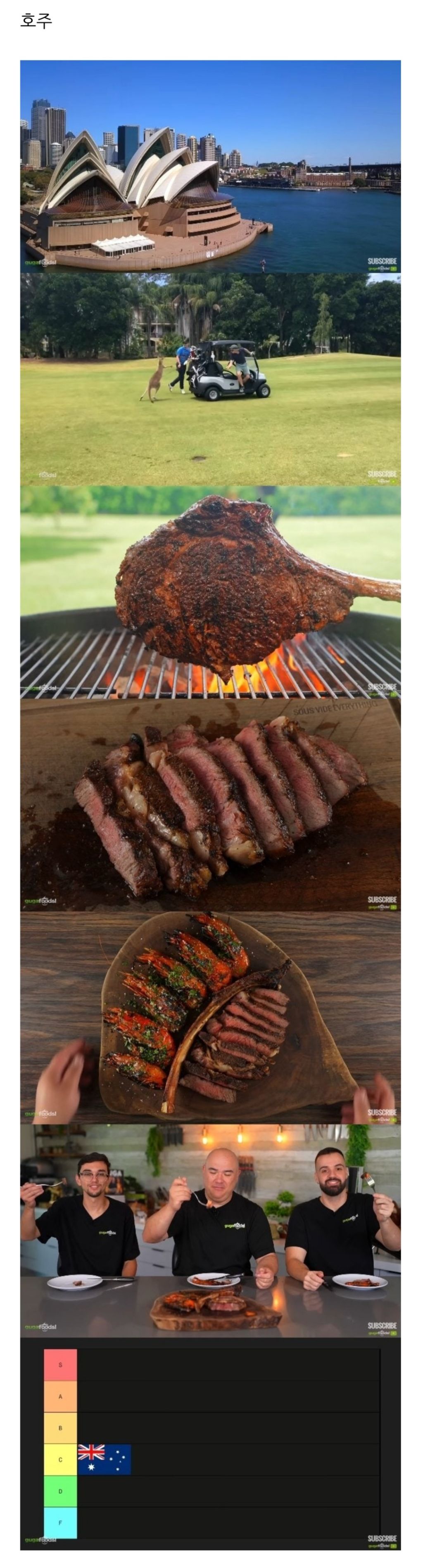 해외 유명 유튜버 선정 "전세계 스테이크 랭킹" | 인스티즈