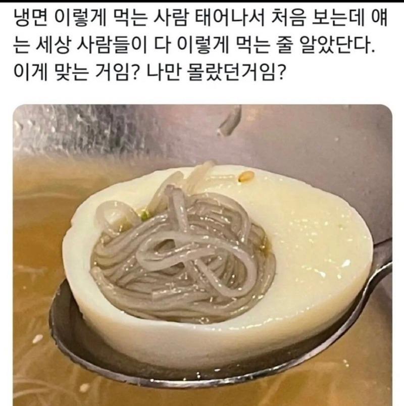 냉면 맛있게 먹는 법