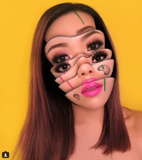괴기스러운 착시 메이크업 | 인스티즈