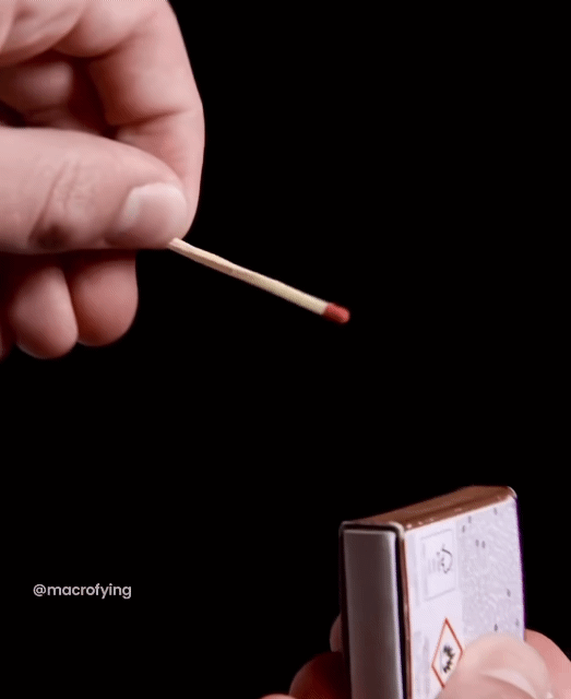  현미경으로 보자 : 성냥개비에 불이 붙는 모습 | 인스티즈