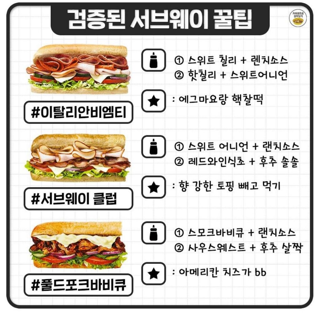 서브웨이 이미지