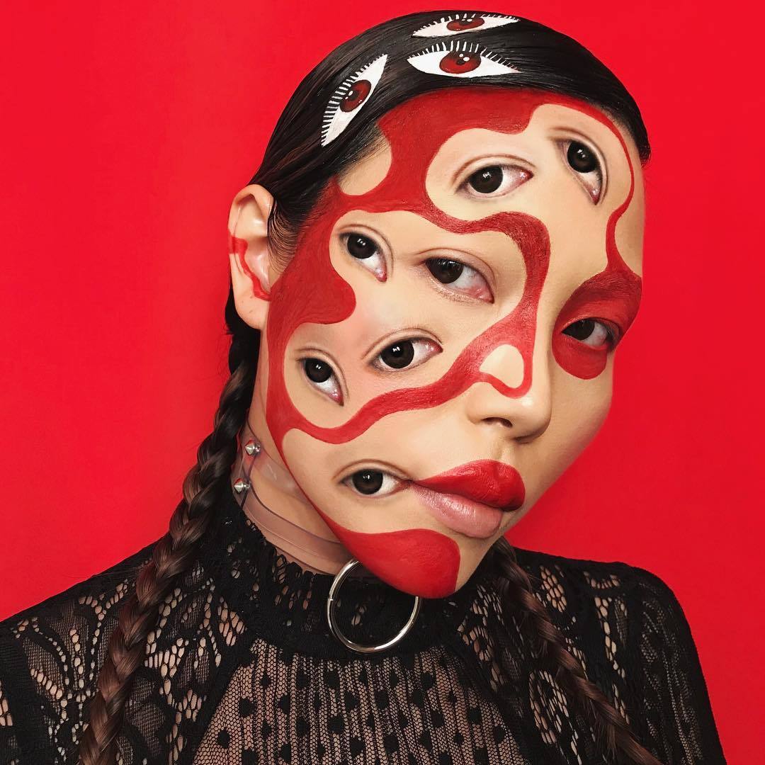 괴기스러운 착시 메이크업 | 인스티즈