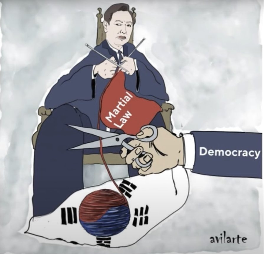 윤석열 사태를 그린 '해외만평' | 인스티즈